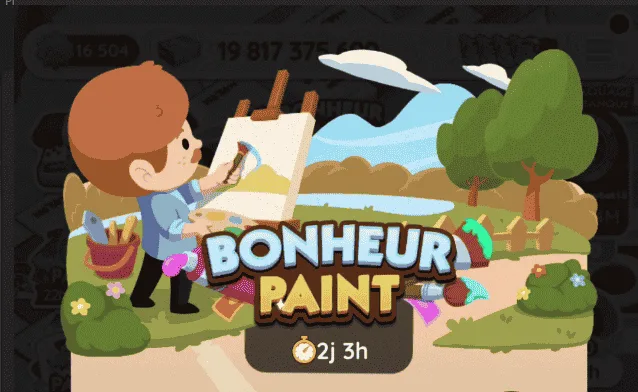 Evenement Bonheur Paint Monopoly Go (Liste des Recompenses)